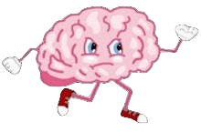 Running Brain Mascot